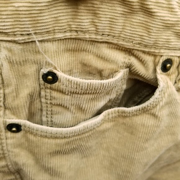 Loft Women's 6P Ann Taylor Corduroy Curvy Tan Bootcut Jeans 31.75" 29.5" 8" - Picture 8 of 11